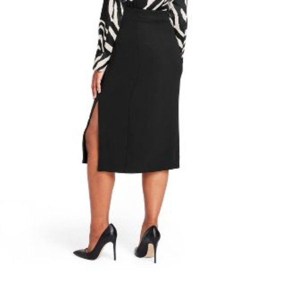 NEW Sergio Hudson Women's High-Waist Slited Pencil Skirt - Picture 5 of 5